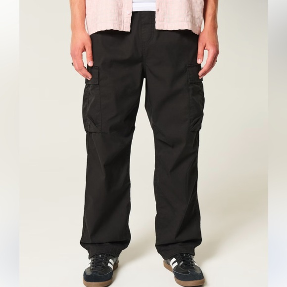 Men's Hollister Black Cargo Pants(medium) - Picture 1 of 12